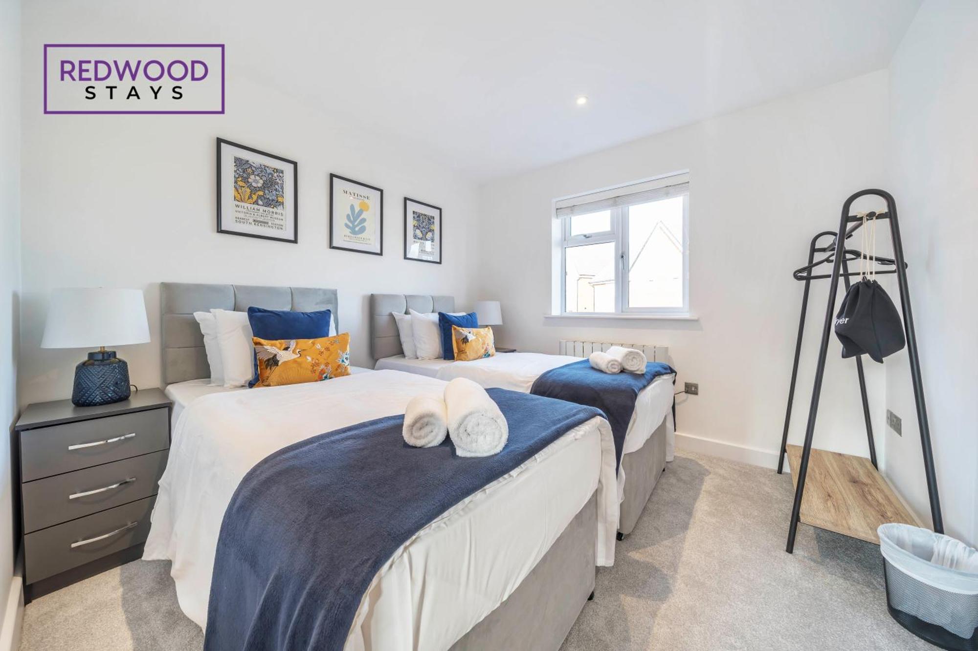 Modern Serviced Apartments For Contractors & Families With Free Parking, Wifi & Netflix By Redwood Stays Basingstoke Dış mekan fotoğraf
